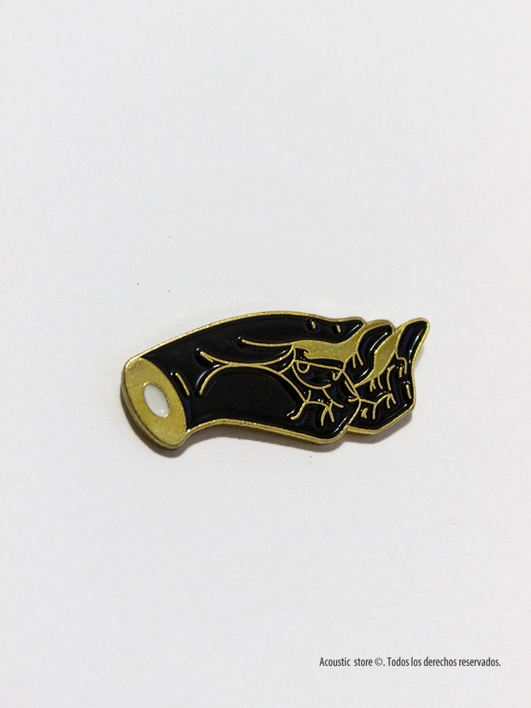 Pin gold hands